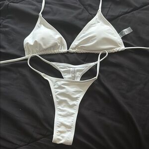 White Triangle Bikini Set